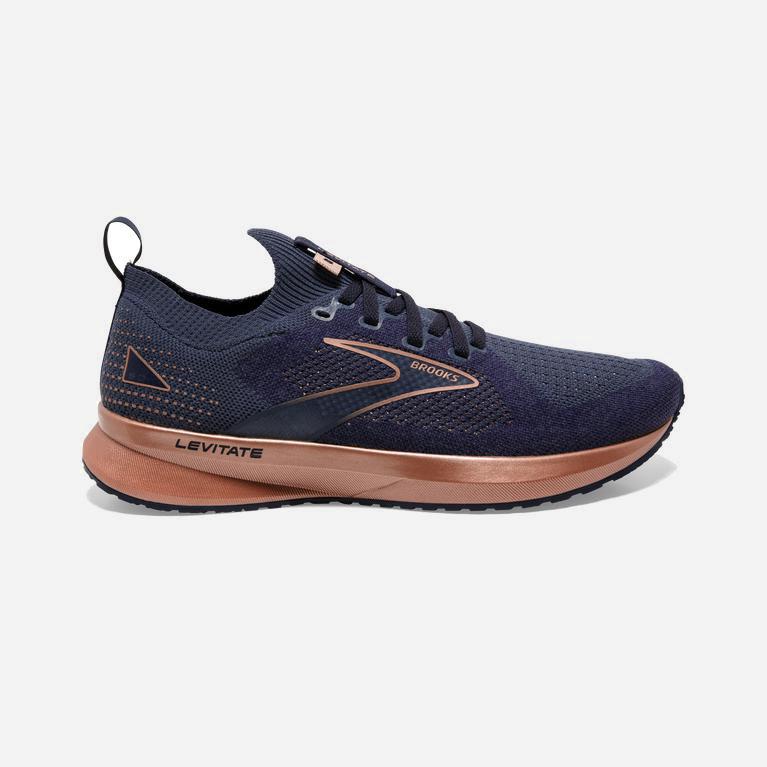 Brooks Levitate Stealthfit 5 Womens Energy Return Road Running Shoes - Peacoat/Navy/Copper - Philipp